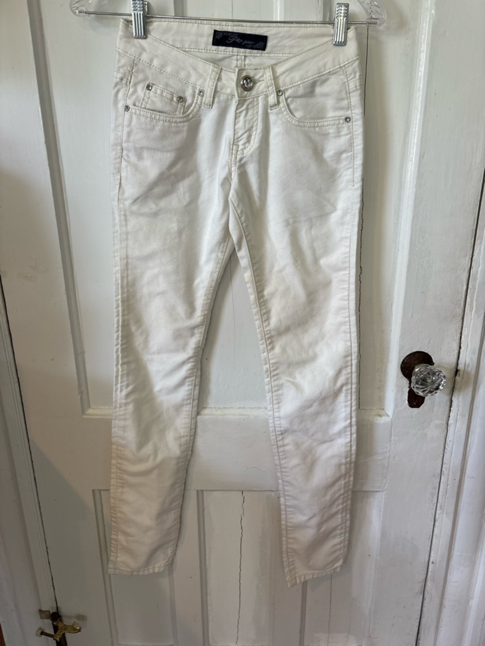 White Skinny Jeans by P&P - Classic Slim Fit